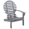 vidaXL Krzesło ogrodowe Adirondack z litego drewna akacjowego, szare