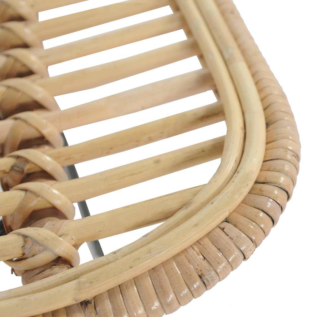 vidaXL Krzesła barowe, 2 szt., naturalny rattan