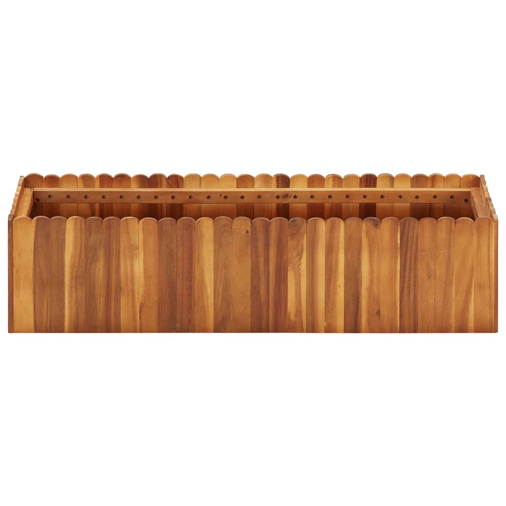 vidaXL Podwyższona donica ogrodowa, 100x30x25 cm, lite drewno akacjowe