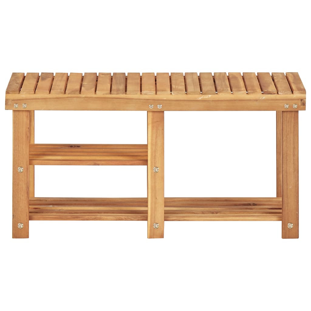 vidaXL Półka na buty, 90x32x46 cm, lite drewno akacjowe