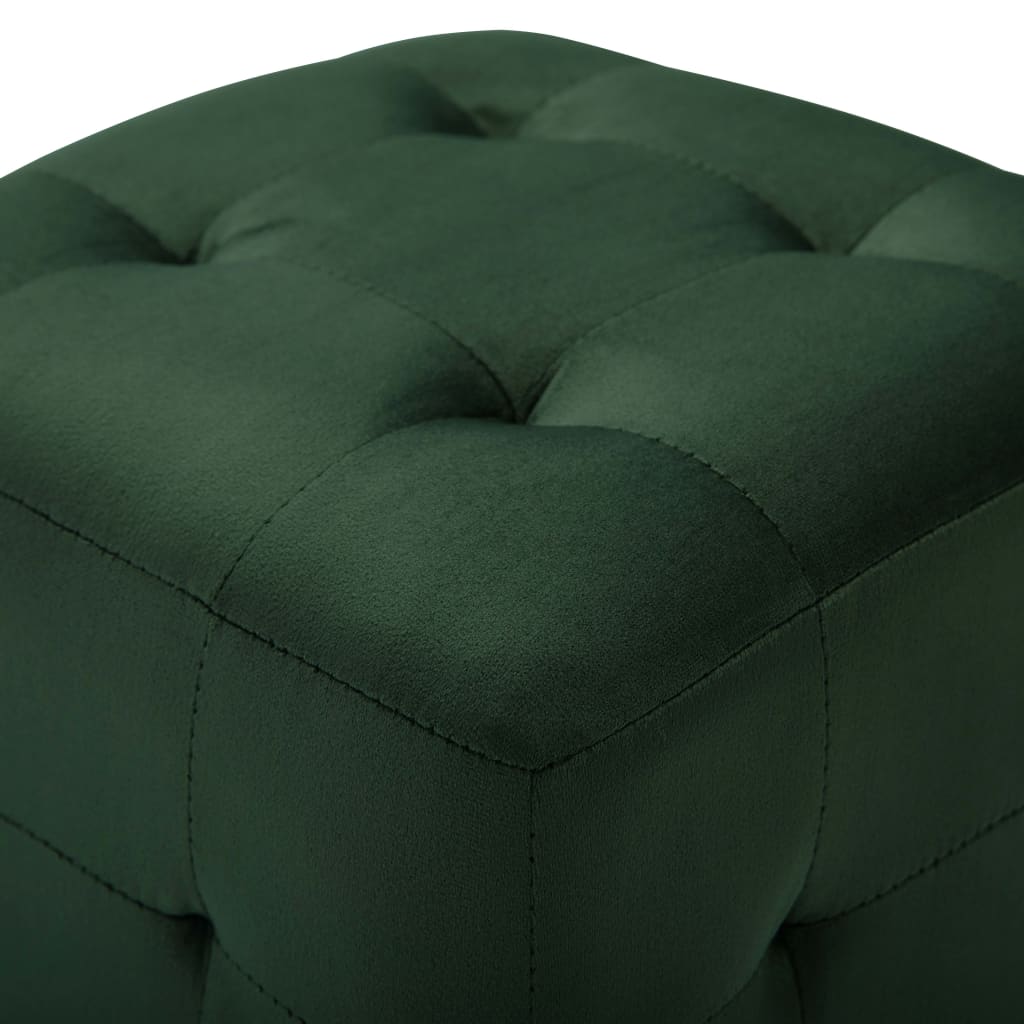 vidaXL Pufy, 2 szt., zielone, 30 x 30 x 30 cm, aksamit
