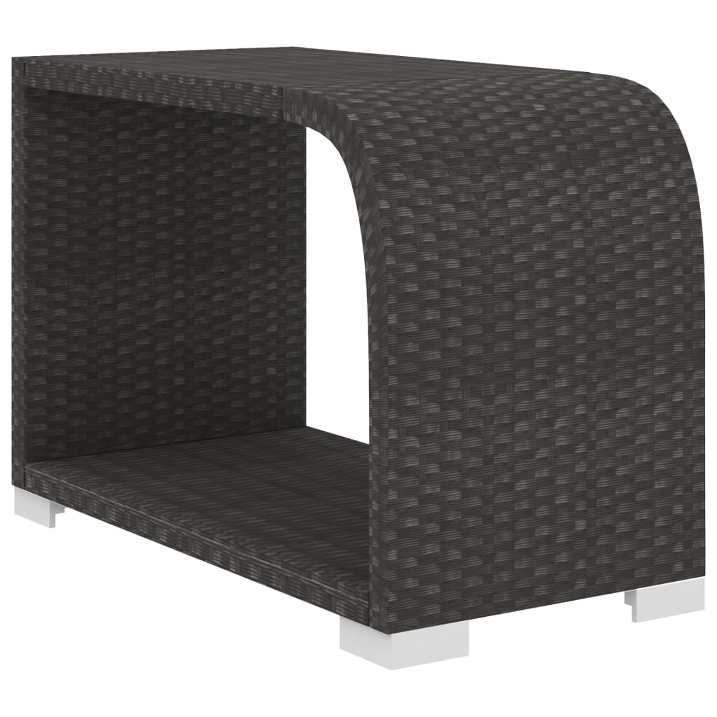 vidaXL 10-cz. zestaw mebli do ogrodu, poduszki, rattan PE, czarny