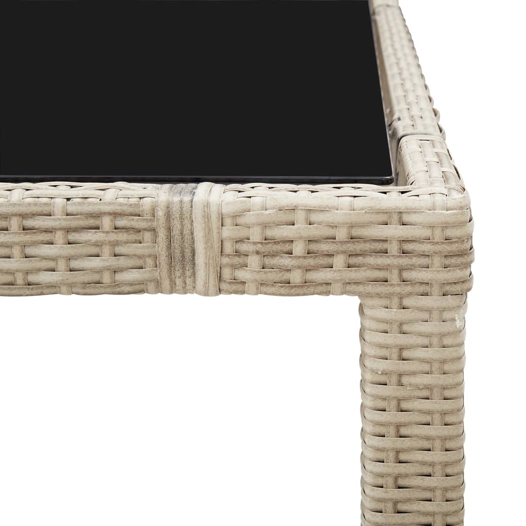 vidaXL 9-cz. zestaw mebli ogrodowych z poduszkami, rattan PE, beżowy