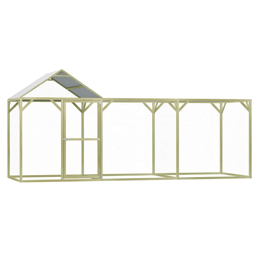 vidaXL Klatka dla drobiu, 4,5x1,5x2 m, impregnowane drewno sosnowe