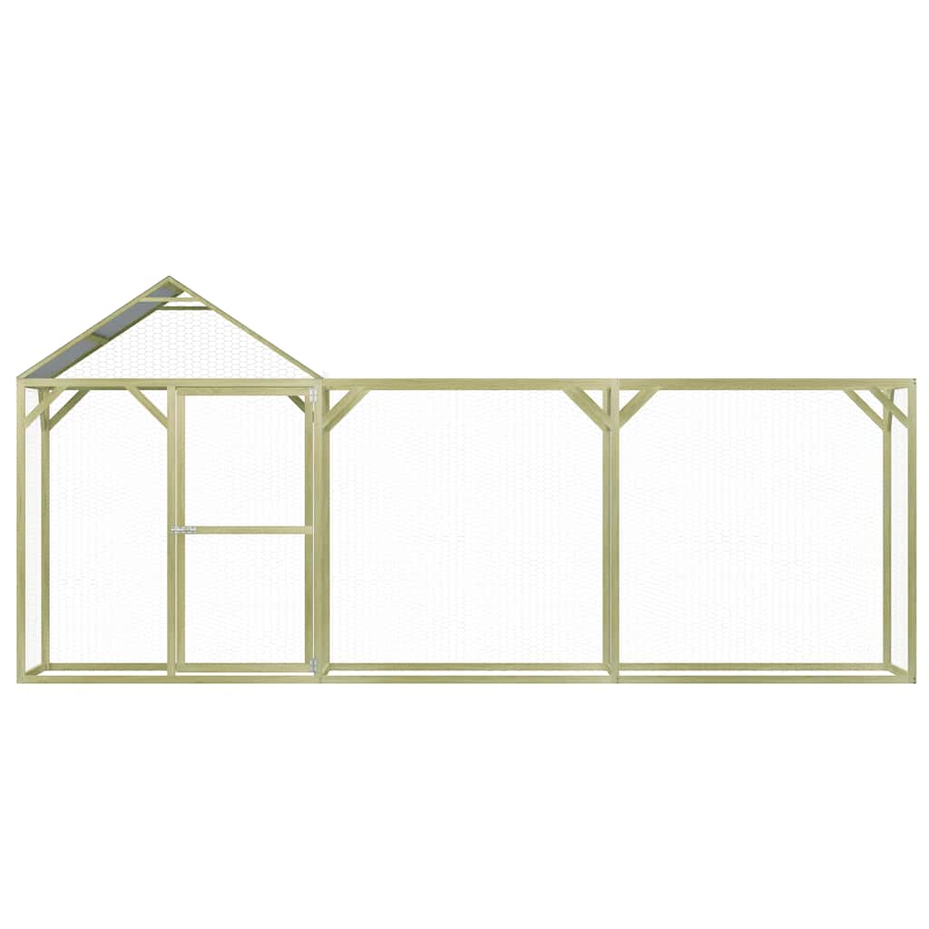 vidaXL Klatka dla drobiu, 4,5x1,5x2 m, impregnowane drewno sosnowe