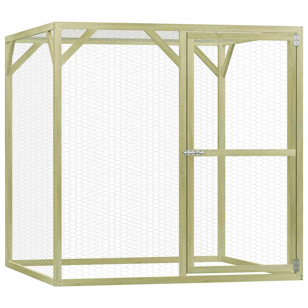 vidaXL Klatka dla drobiu, 1,5x1,5x1,5 m, impregnowane drewno sosnowe