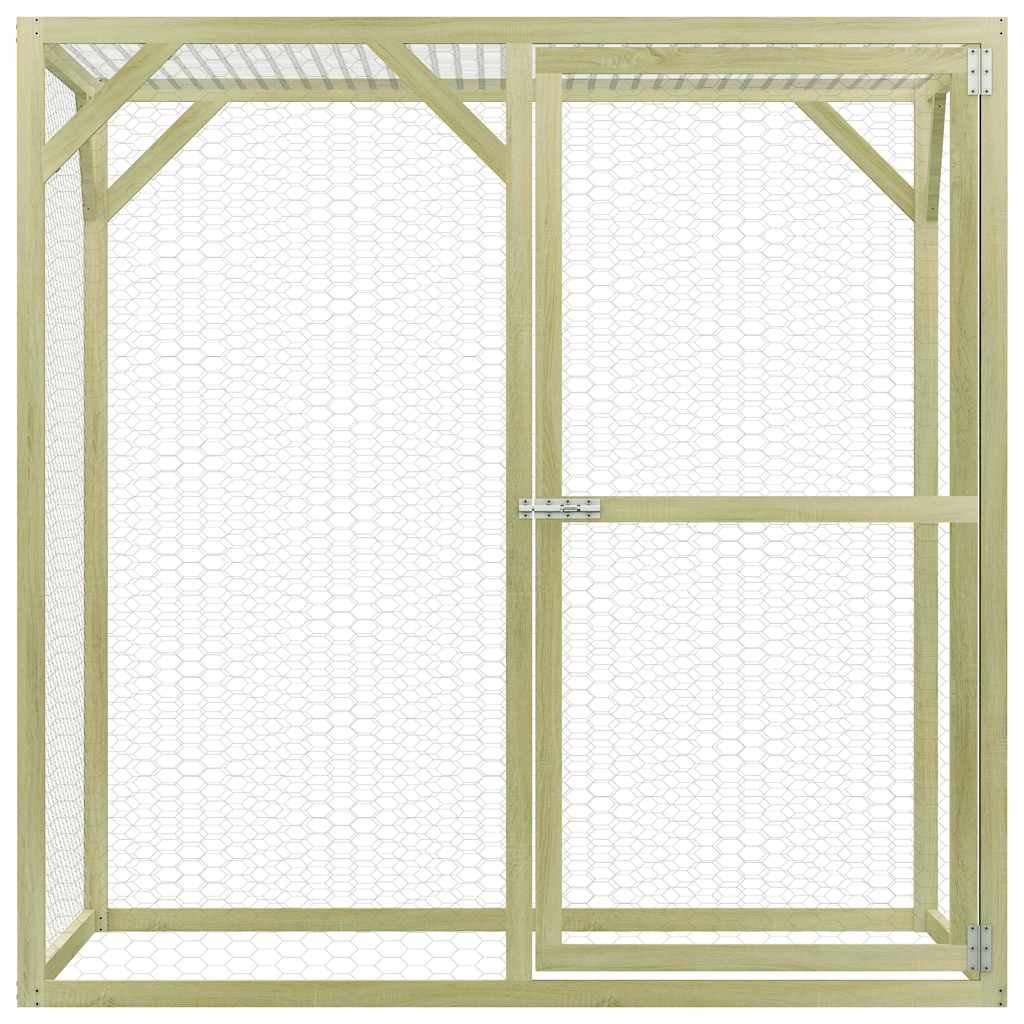 vidaXL Klatka dla drobiu, 1,5x1,5x1,5 m, impregnowane drewno sosnowe