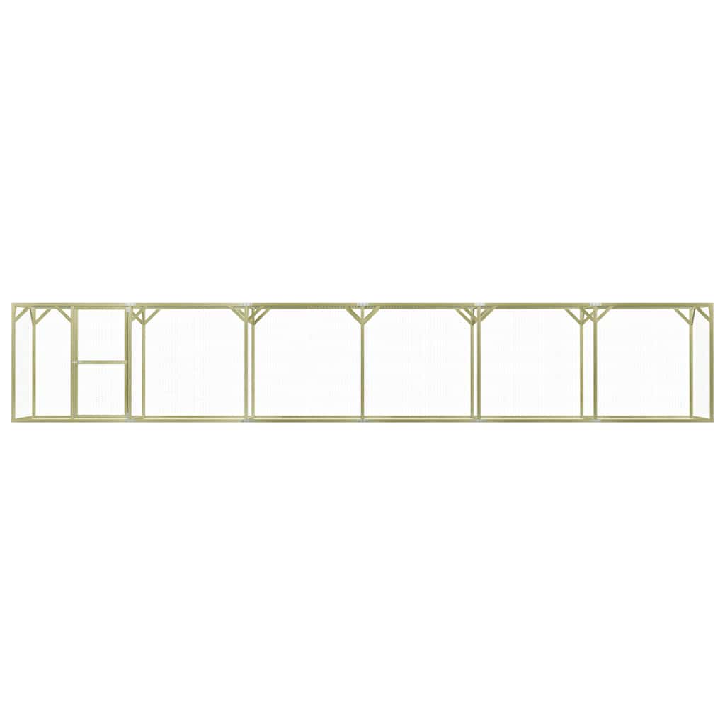 vidaXL Klatka dla drobiu, 1,5x9x1,5 m, impregnowane drewno sosnowe