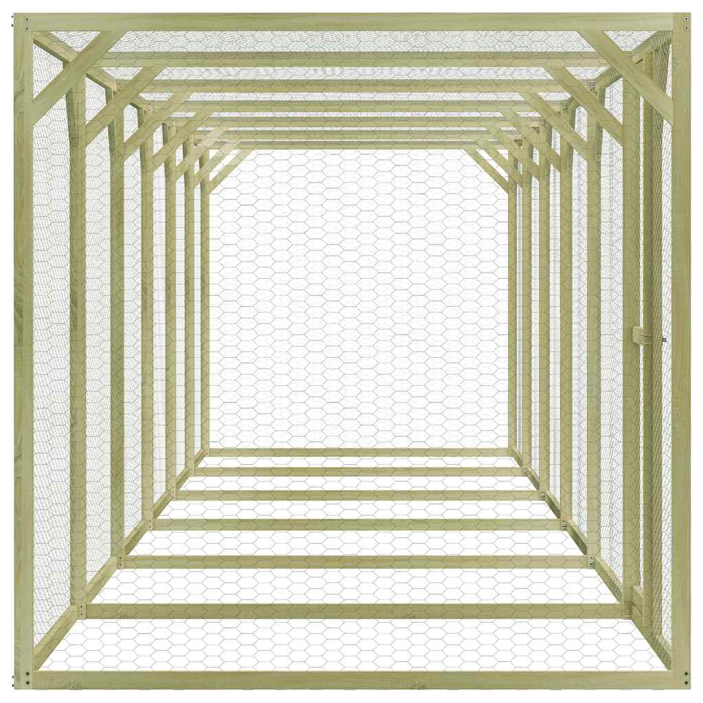 vidaXL Klatka dla drobiu, 1,5x9x1,5 m, impregnowane drewno sosnowe