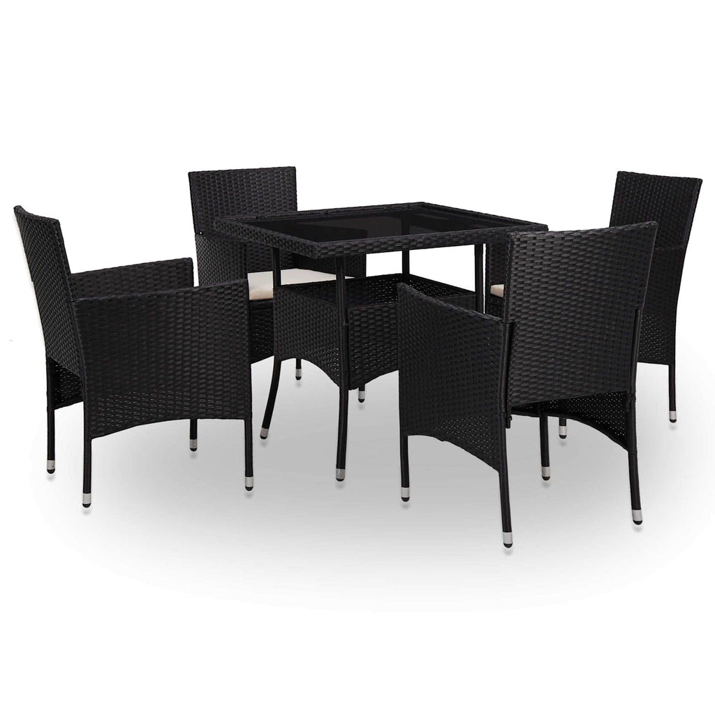 vidaXL Zestaw mebli 5 pcs Czarny