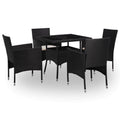 vidaXL Zestaw mebli 5 pcs Czarny
