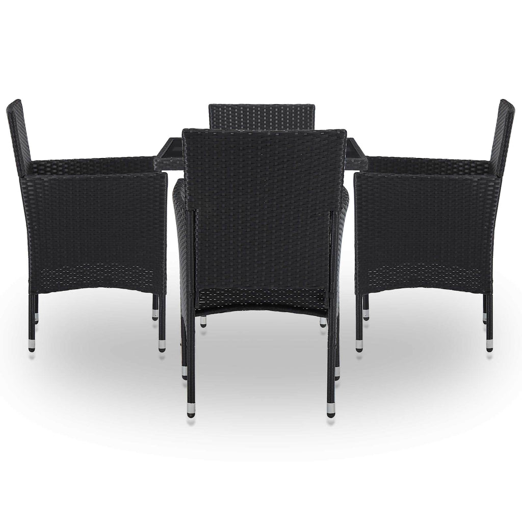 vidaXL Zestaw mebli 5 pcs Czarny