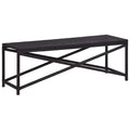 vidaXL Ławka ogrodowa, 120 cm, polirattan, czarna