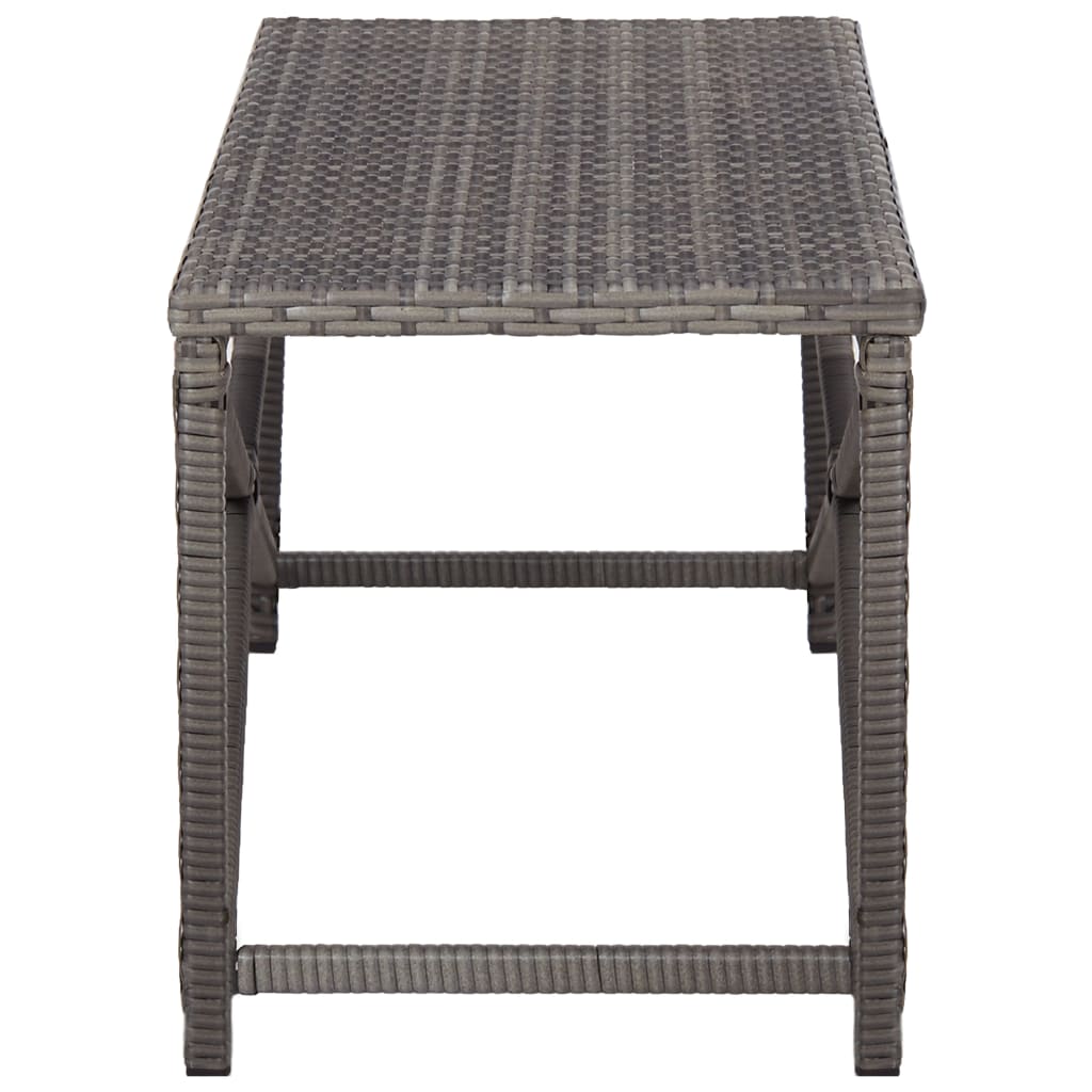 vidaXL Ławka ogrodowa, 120 cm, polirattan, szara