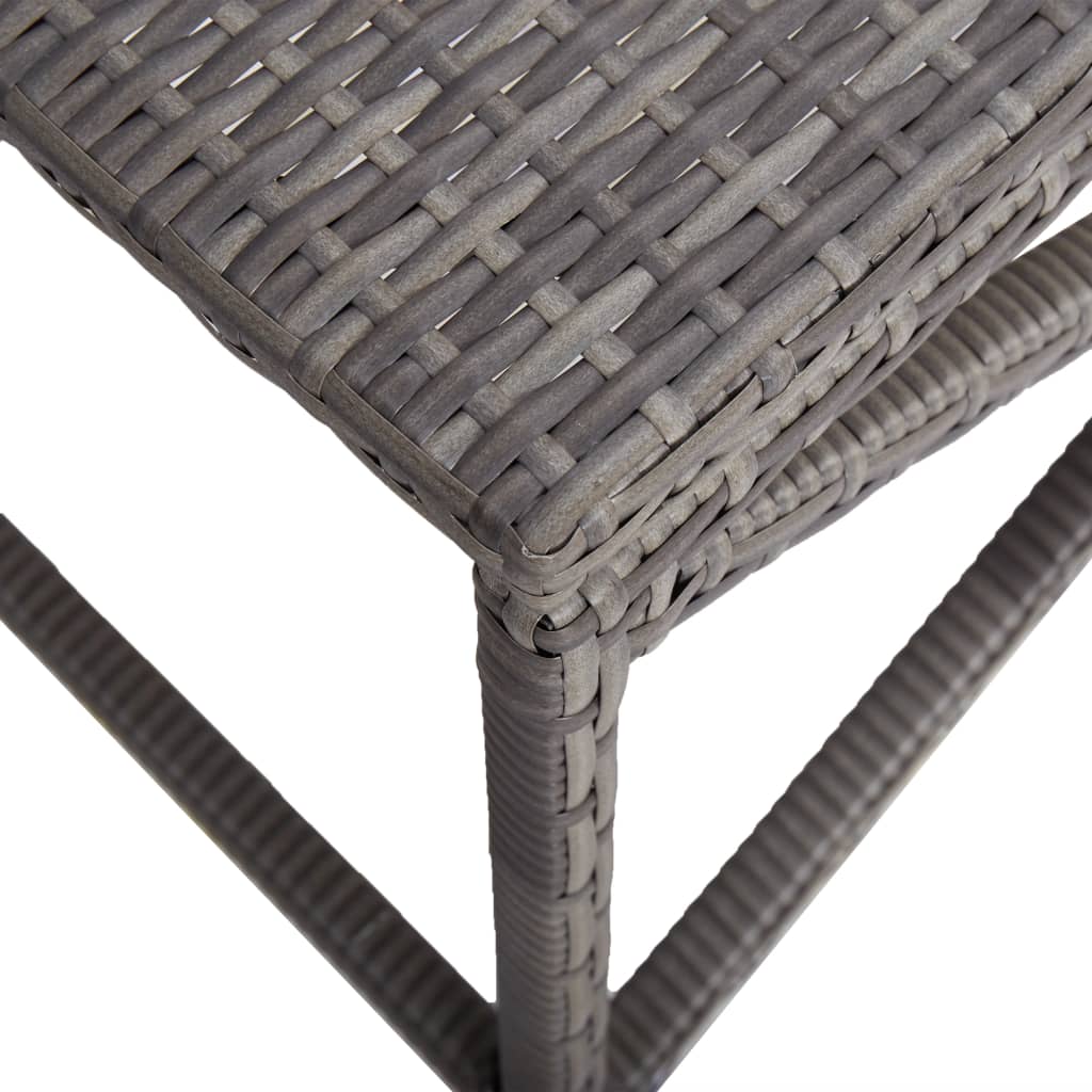 vidaXL Ławka ogrodowa, 120 cm, polirattan, szara