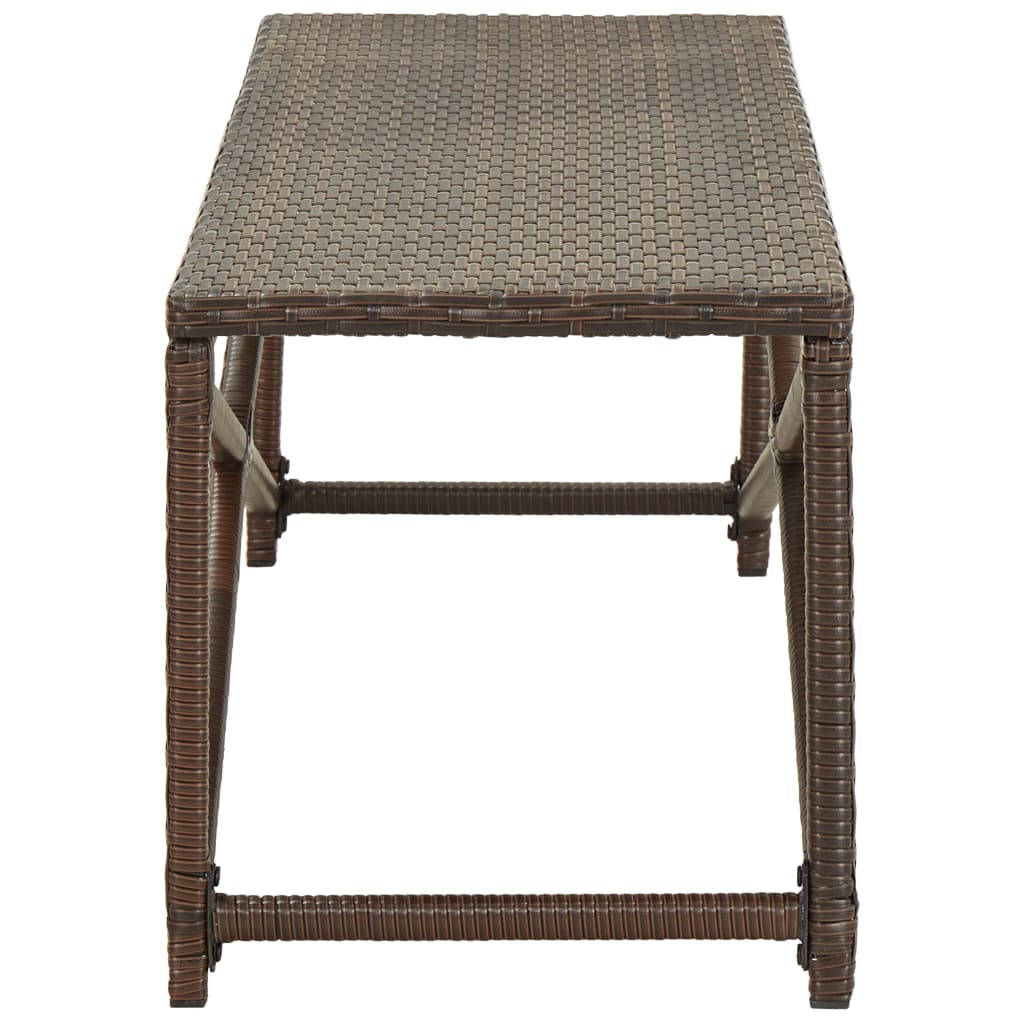 vidaXL Ławka ogrodowa, 120 cm, polirattanowa, brązowa