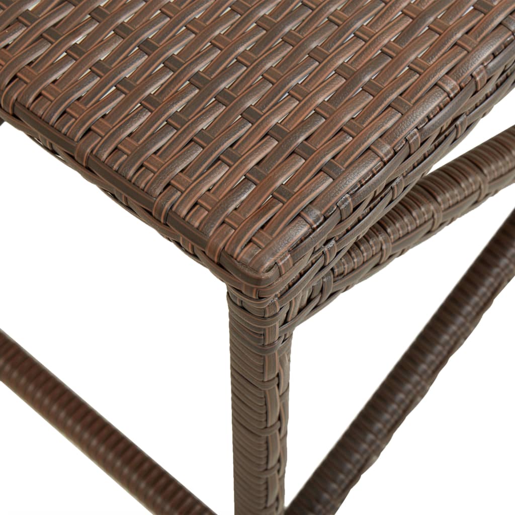 vidaXL Ławka ogrodowa, 120 cm, polirattanowa, brązowa