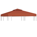 vidaXL 2-poziomowe zadaszenie do altany, 310 g/m², 3x3 m, terakotowe