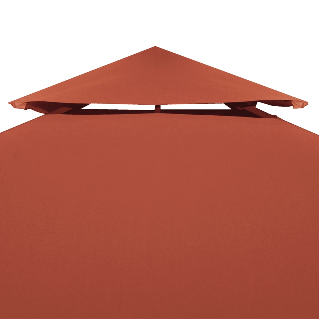 vidaXL 2-poziomowe zadaszenie do altany, 310 g/m², 3x3 m, terakotowe