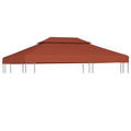 vidaXL 2-poziomowe zadaszenie do altany, 310 g/m², 4x3 m, terakotowe