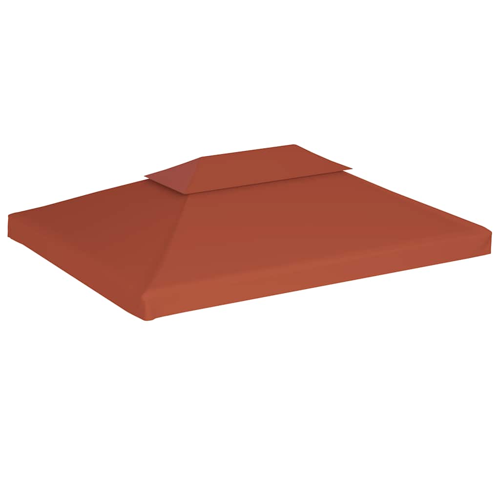 vidaXL 2-poziomowe zadaszenie do altany, 310 g/m², 4x3 m, terakotowe