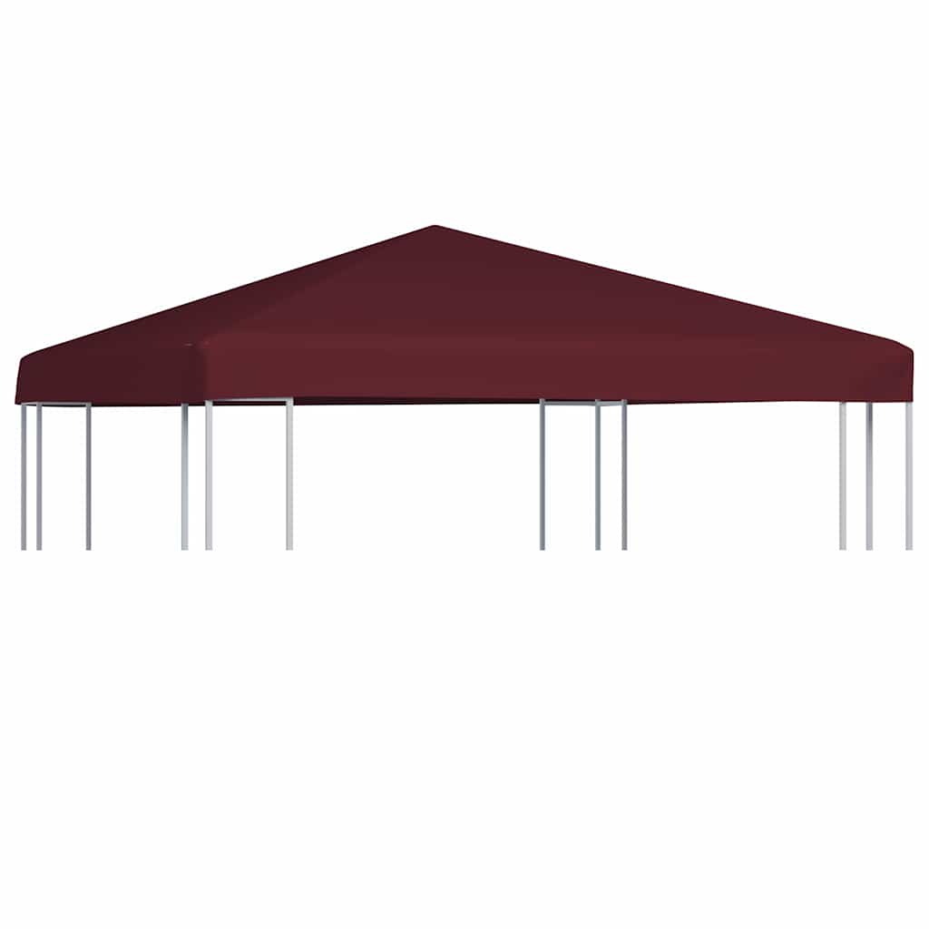 vidaXL Zadaszenie do altany, 310 g/m², 3 x 3 m, bordowe