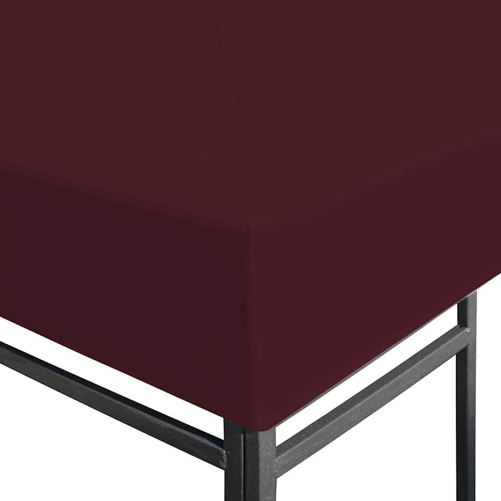 vidaXL Zadaszenie do altany, 310 g/m², 3 x 3 m, bordowe