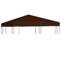 vidaXL Zadaszenie do altany, 310 g/m², 3 x 3 m, brązowe