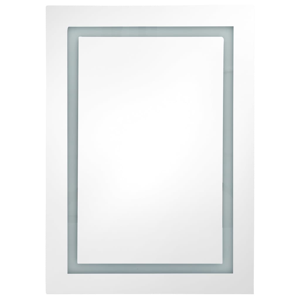 vidaXL Szafka łazienkowa z lustrem i LED, 50 x 13 x 70 cm