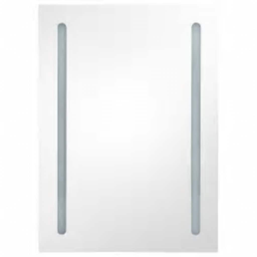 vidaXL Szafka łazienkowa z lustrem i LED, 50 x 13 x 70 cm