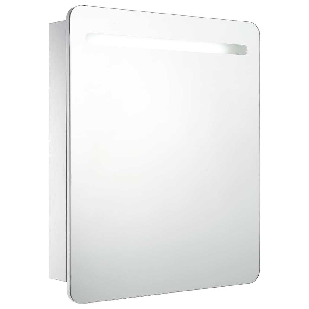 vidaXL Szafka łazienkowa z lustrem i LED, 68 x 9 x 80 cm