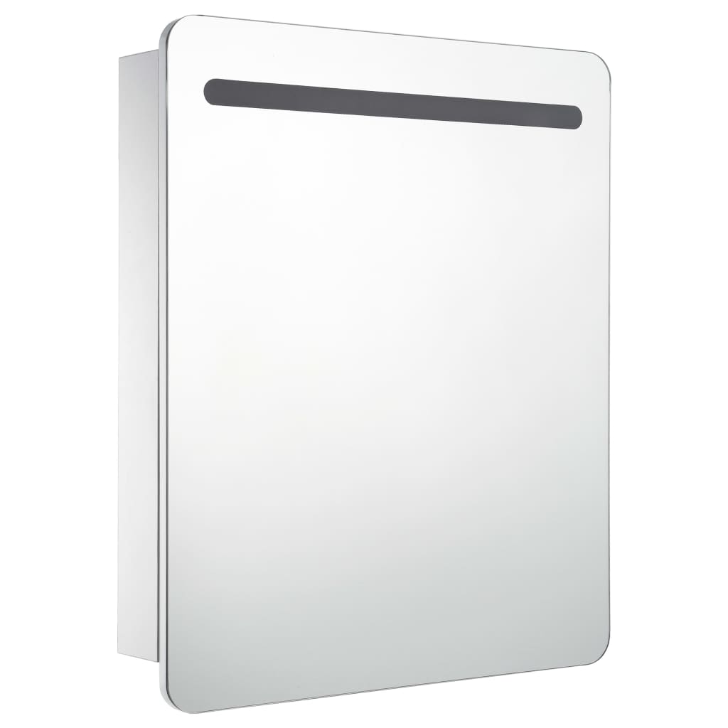 vidaXL Szafka łazienkowa z lustrem i LED, 68 x 9 x 80 cm