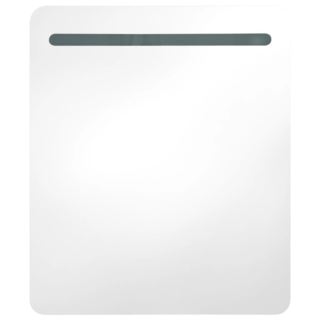 vidaXL Szafka łazienkowa z lustrem i LED, 68 x 9 x 80 cm