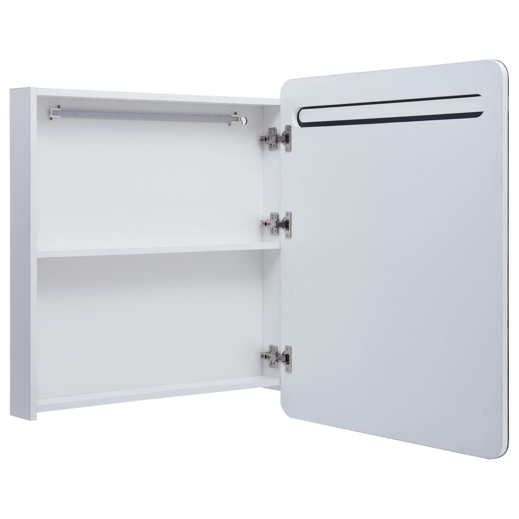 vidaXL Szafka łazienkowa z lustrem i LED, 68 x 9 x 80 cm