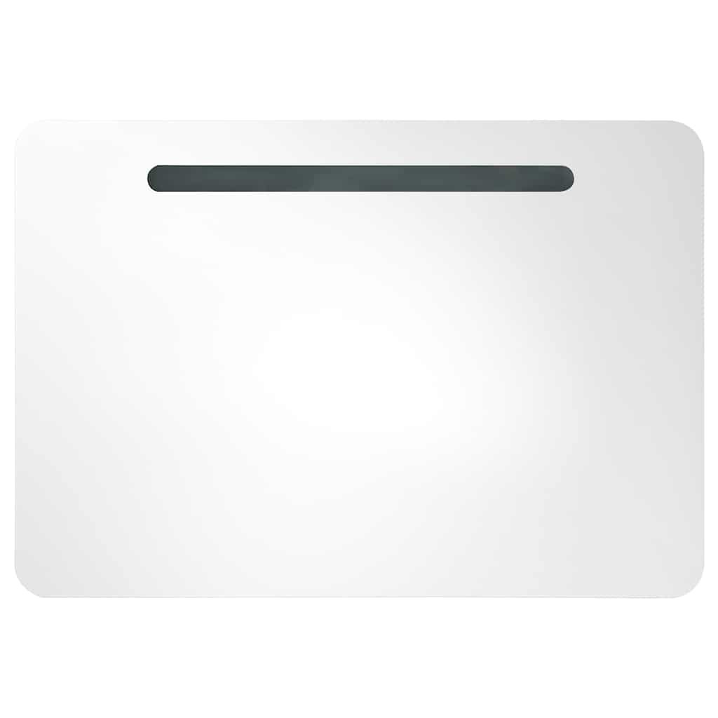 vidaXL Szafka łazienkowa z lustrem i LED, 80 x 9,5 x 55 cm
