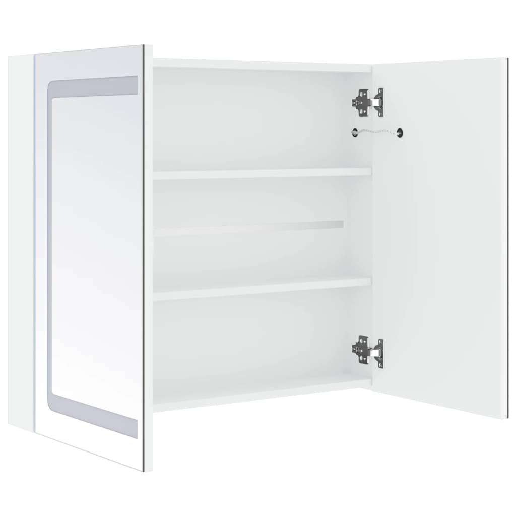 vidaXL Szafka łazienkowa z lustrem i LED, 80 x 12,2 x 68 cm