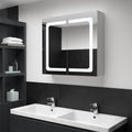 vidaXL Szafka łazienkowa z lustrem i LED, 80 x 12,2 x 68 cm