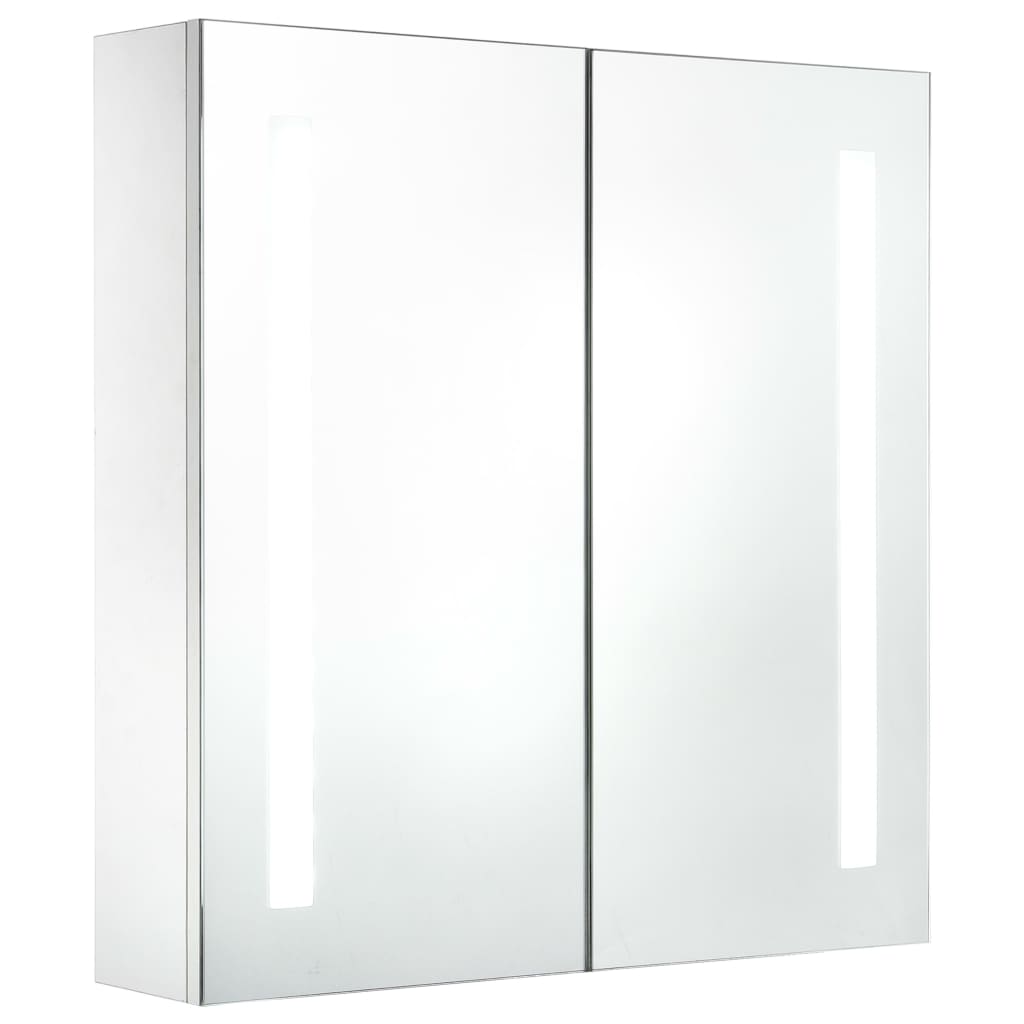 vidaXL Szafka łazienkowa z lustrem i LED, 60 x 14 x 62 cm