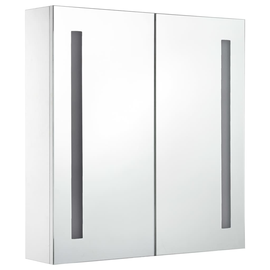 vidaXL Szafka łazienkowa z lustrem i LED, 60 x 14 x 62 cm