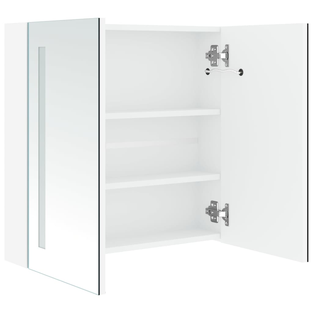vidaXL Szafka łazienkowa z lustrem i LED, 60 x 14 x 62 cm