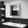 vidaXL Szafka łazienkowa z lustrem i LED, 60 x 14 x 62 cm