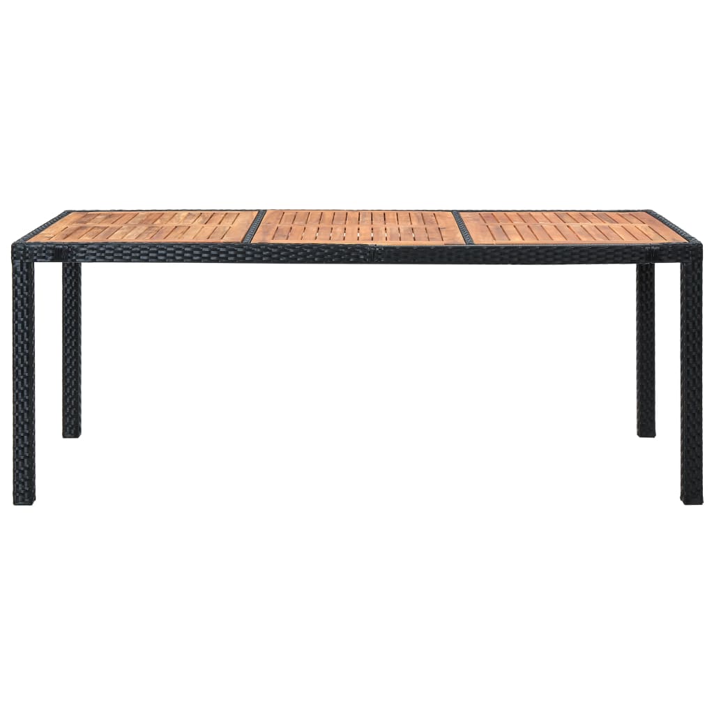 vidaXL 9-cz. zestaw mebli ogrodowych z poduszkami, rattan PE, czarny