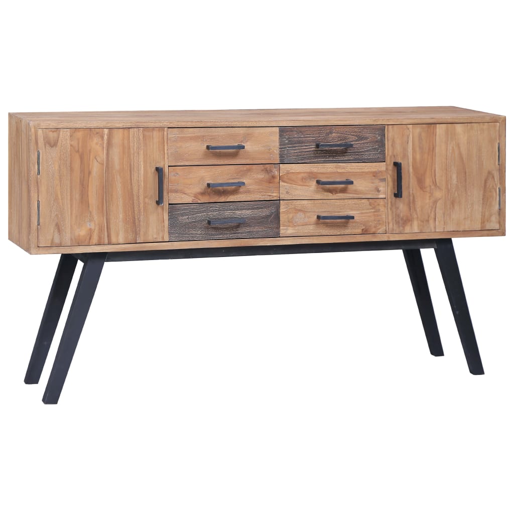 vidaXL Komoda, 110x30x75 cm, lite drewno tekowe