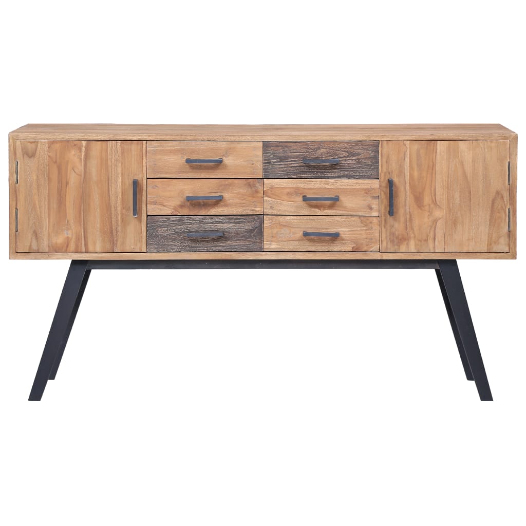 vidaXL Komoda, 110x30x75 cm, lite drewno tekowe
