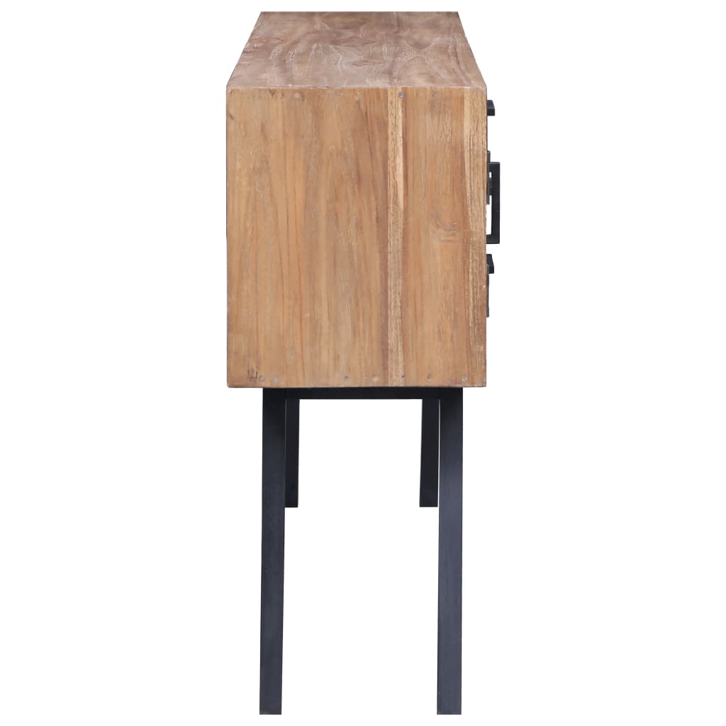 vidaXL Komoda, 110x30x75 cm, lite drewno tekowe