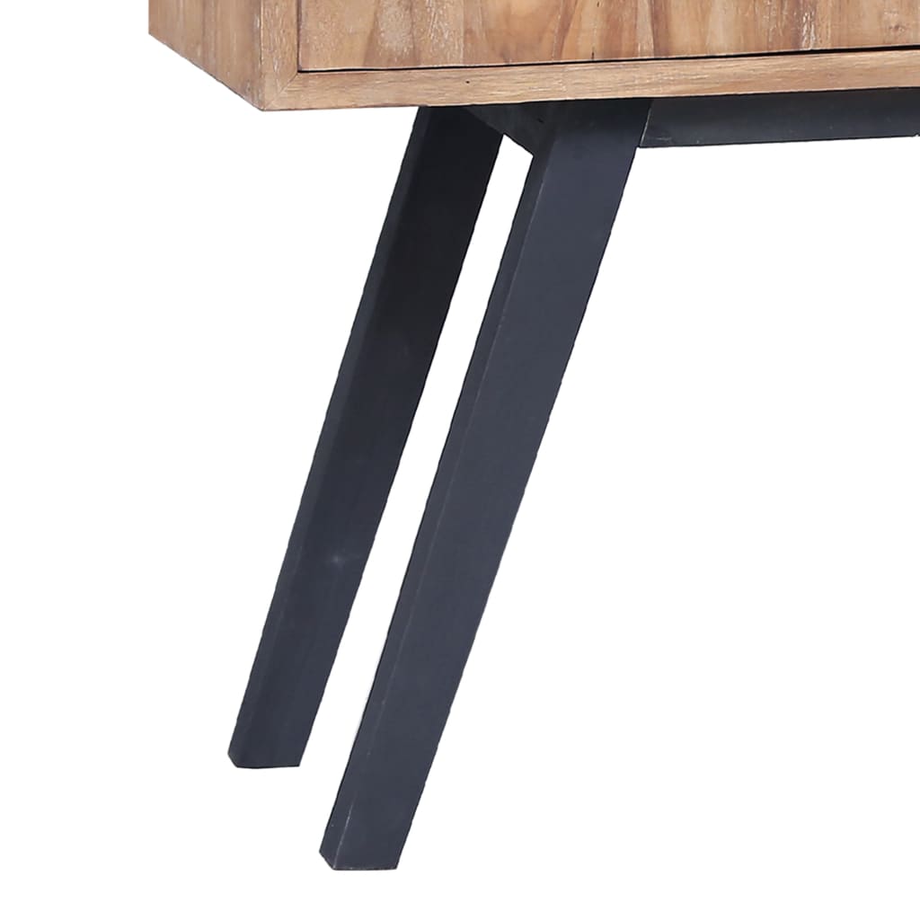 vidaXL Komoda, 110x30x75 cm, lite drewno tekowe