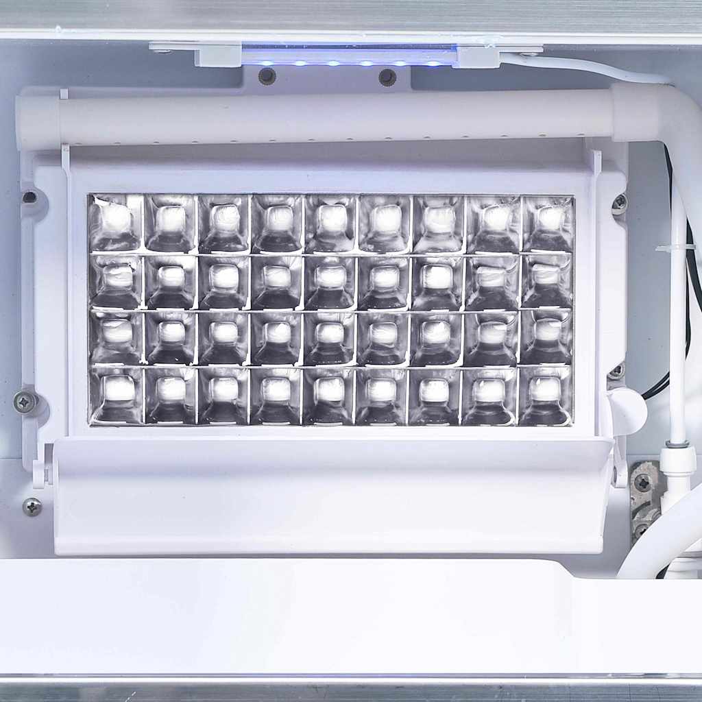 vidaXL Producent kostek lodu Srebrny 43 x 40 x 71 cm Stal nierdzewna