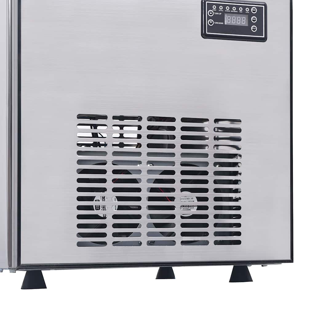 vidaXL Producent kostek lodu Srebrny 43 x 40 x 71 cm Stal nierdzewna