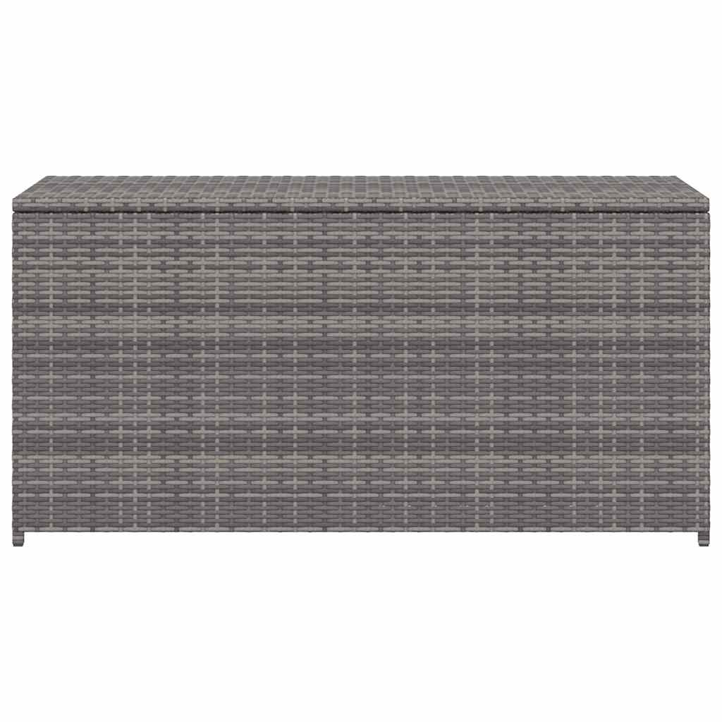vidaXL Skrzynia ogrodowa, szara, 120 x 50 x 60 cm, rattan PE