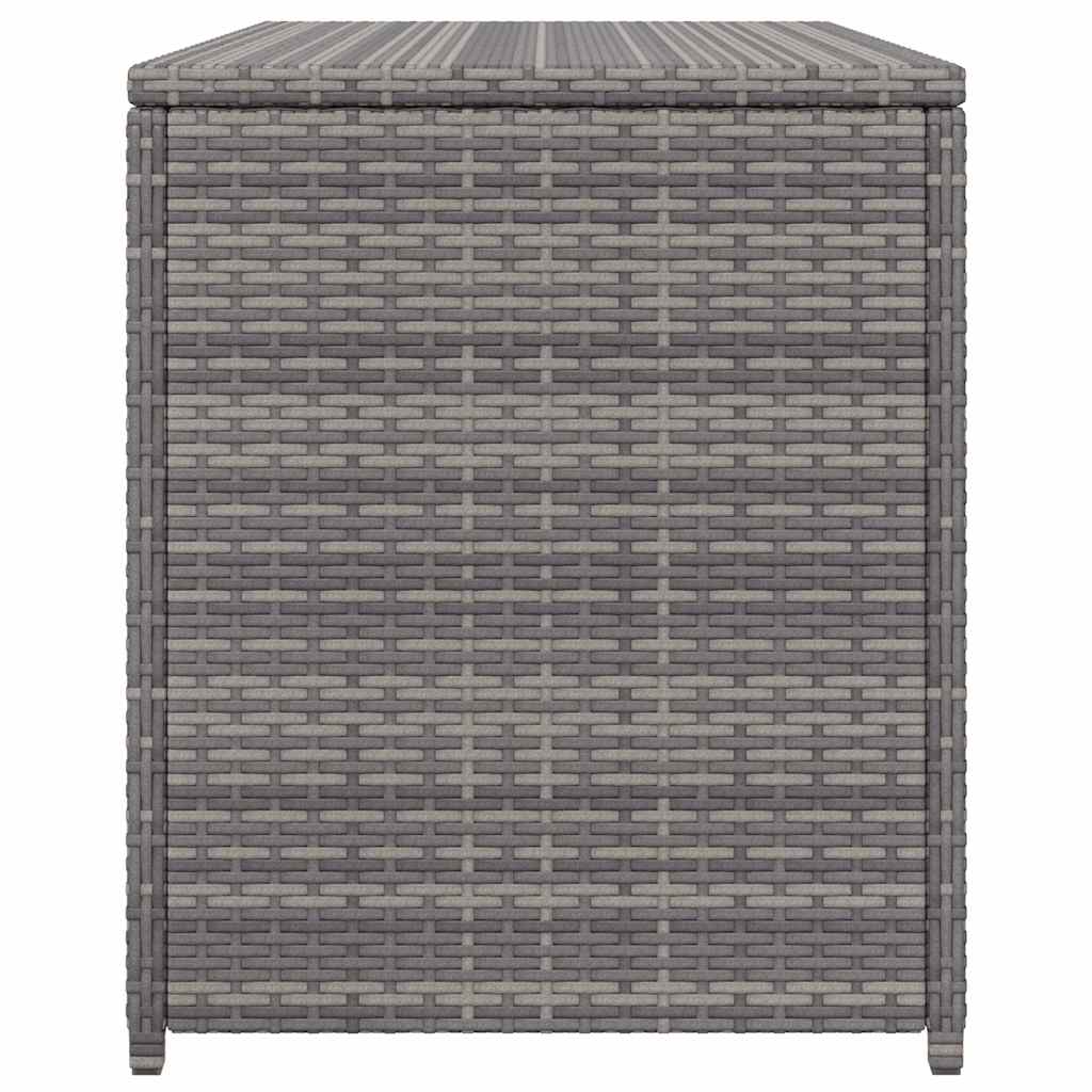 vidaXL Skrzynia ogrodowa, szara, 120 x 50 x 60 cm, rattan PE